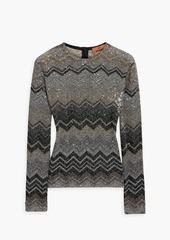 Missoni - Sequined metallic crochet-knit top - Black - IT 44