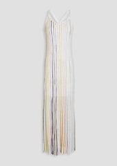 Missoni - Sequined striped crochet-knit maxi dress - White - IT 40