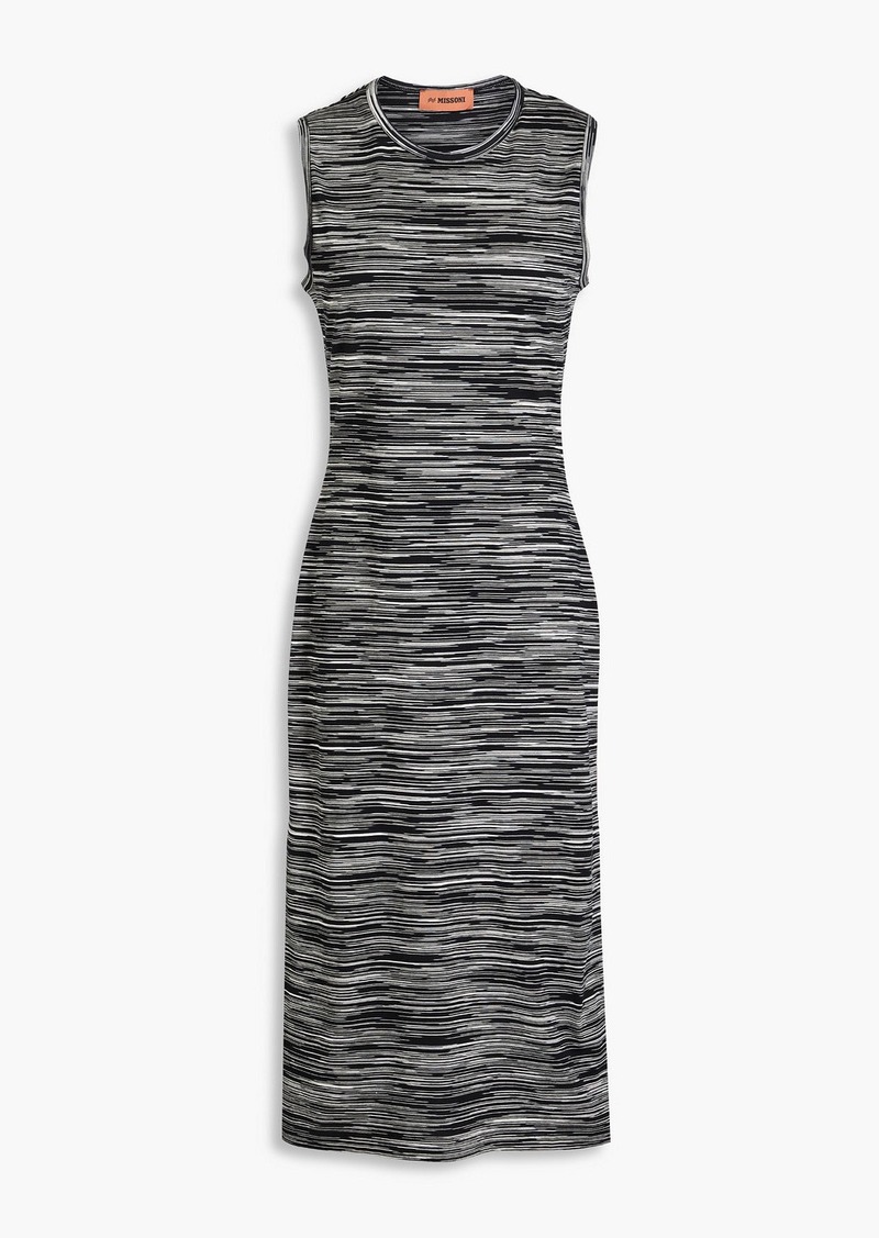 Missoni - Space-dyed cotton-jersey dress - Black - IT 36