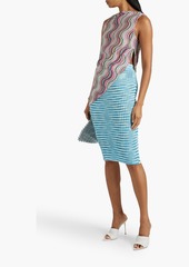 Missoni - Space-dyed crochet-knit pencil skirt - Blue - IT 40