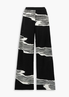 Missoni - Space-dyed intarsia wool wide-leg pants - Black - IT 42