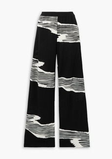 Missoni - Space-dyed intarsia wool wide-leg pants - Black - IT 40