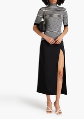 Missoni - Space-dyed ribbed cashmere and silk-blend turtleneck top - Black - IT 42