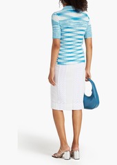 Missoni - Space-dyed ribbed-knit polo shirt - Blue - IT 36