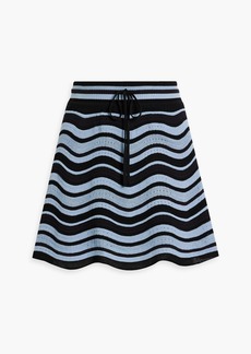 Missoni - Striped crochet-knit cotton-blend mini skirt - Blue - IT 46