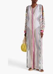 Missoni - Striped crochet-knit maxi dress - Pink - S