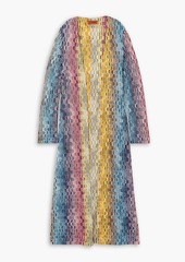 Missoni - Striped metallic crochet-knit cardigan - Yellow - IT 38