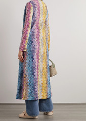 Missoni - Striped metallic crochet-knit cardigan - Yellow - IT 38