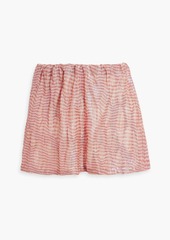 Missoni - Striped metallic crochet-knit mini skirt - Blue - IT 38