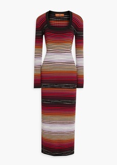 Missoni - Striped ribbed cotton-blend maxi dress - Orange - IT 46