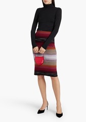 Missoni - Striped ribbed cotton-blend pencil skirt - Red - IT 40