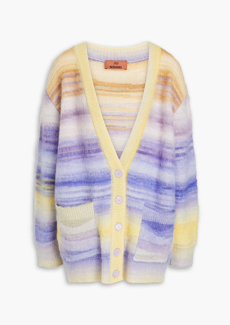 Missoni - Striped wool-blend cardigan - Purple - IT 40