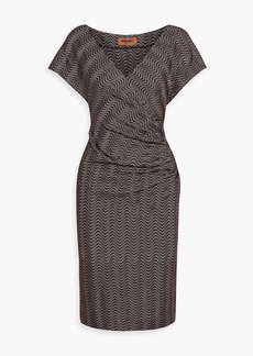 Missoni - Wrap-effect crochet-knit wool-blend dress - Brown - IT 42