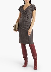 Missoni - Wrap-effect crochet-knit wool-blend dress - Brown - IT 42