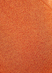 Missoni - Wrap-effect metallic ribbed knit top - Orange - IT 44