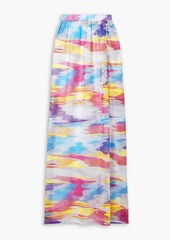 Missoni - Wrap-effect printed crochet-knit maxi skirt - Multicolor - XS