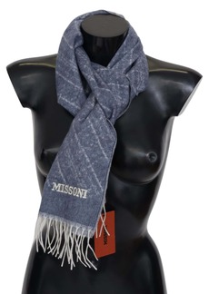 Missoni 100% Cashmere Unisex Neck Wrap Fringes Men's Scarf