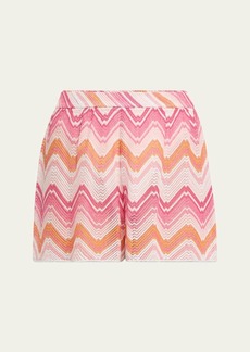 Missoni Chevron Crochet Coverup Shorts