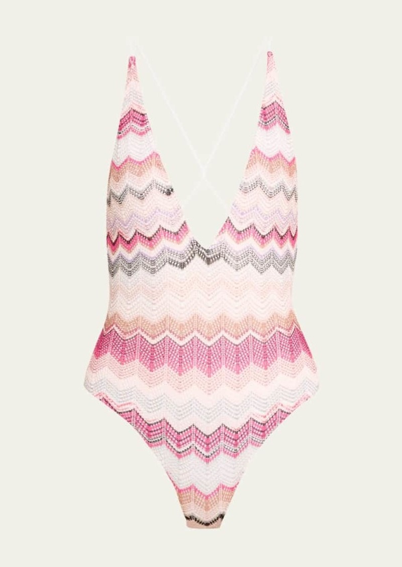 Missoni Chevron One-Piece Swimsuit