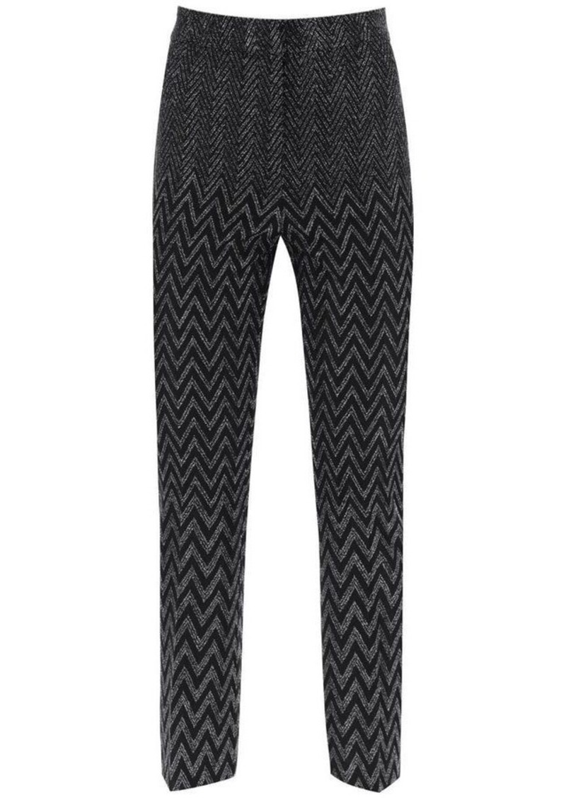 Missoni cropped pants with lurex zig zag pattern
