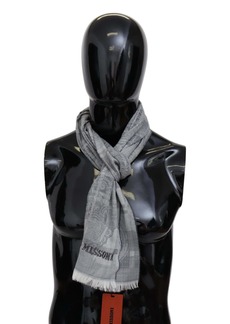 Missoni Floral Wool Unisex Neck Wrap Fringes Men's Scarf