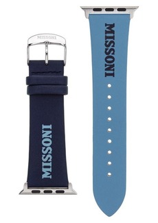 Missoni Lettering 24mm Leather Apple Watch Watchband