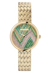 Missoni M1 Joyful Knit Dial Bracelet Watch & Leather Strap Set