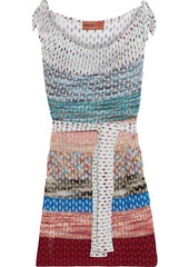 Missoni - Mare belted metallic crochet-knit top - Multicolor - IT 46