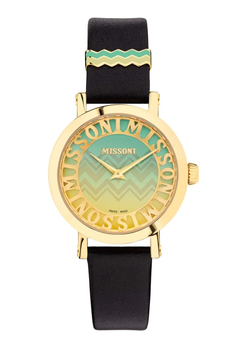 Missoni Melrose Leather Watch