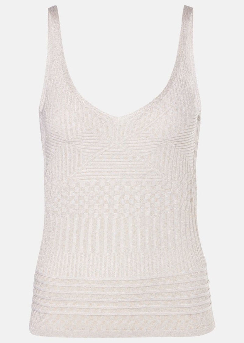 Missoni Metallic jersey tank top