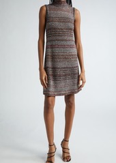 Missoni Mock Neck Sleeveless Sequin Knit Dress