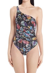 Missoni Monstera Leaf One-Shoulder One-Piece Swimsuit in Monstera Nera at Nordstrom