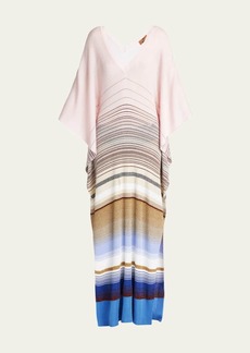 Missoni Multi-Striped Maxi Beach Dress