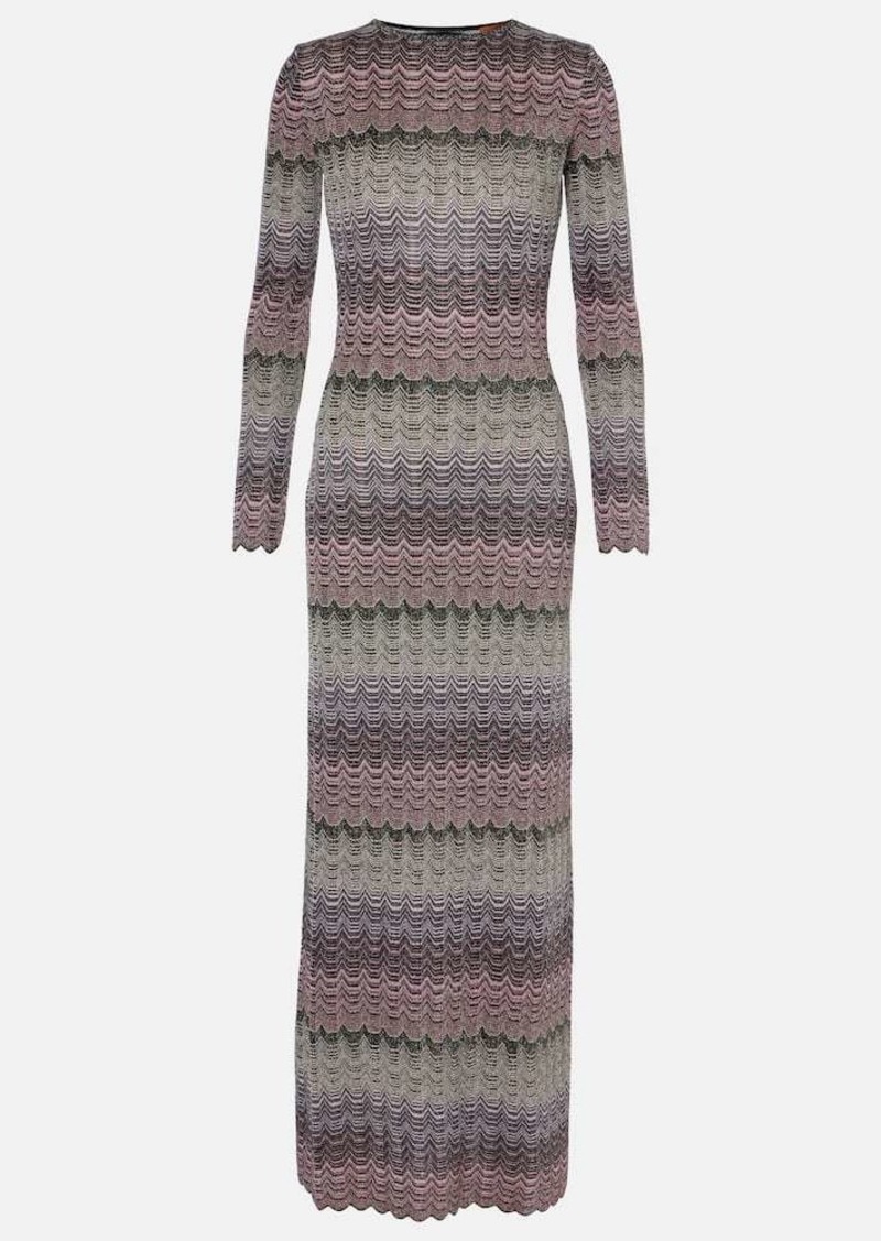 Missoni Open-back lamé maxi dress