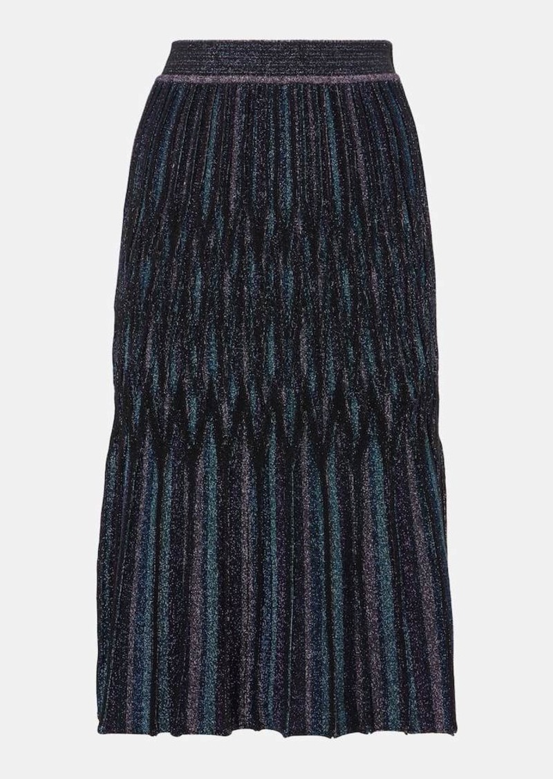 Missoni Pleated lamé midi skirt