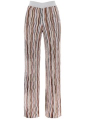 Missoni sequined knit pants with wavy motif