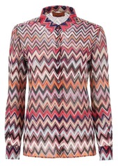Missoni shirt in lurex knit with herringbone motif