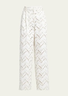 Missoni Space-Dyed Broderie Anglaise Poplin Trousers
