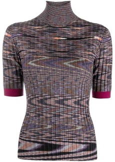 MISSONI Space-dyed cashmere and silk blend turtleneck sweater
