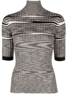 MISSONI Space-dyed cashmere and silk blend turtleneck sweater