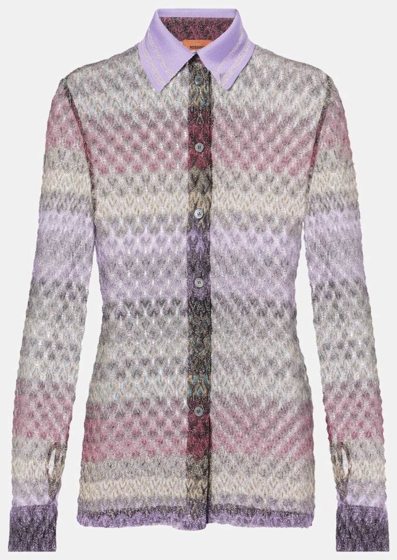 Missoni Striped lamé shirt