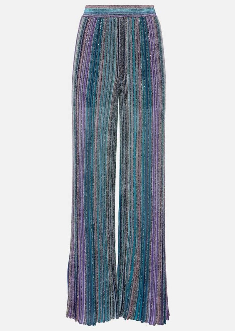 Missoni Striped lamé palazzo pants