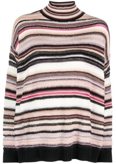 MISSONI Striped wool blend turtleneck sweater