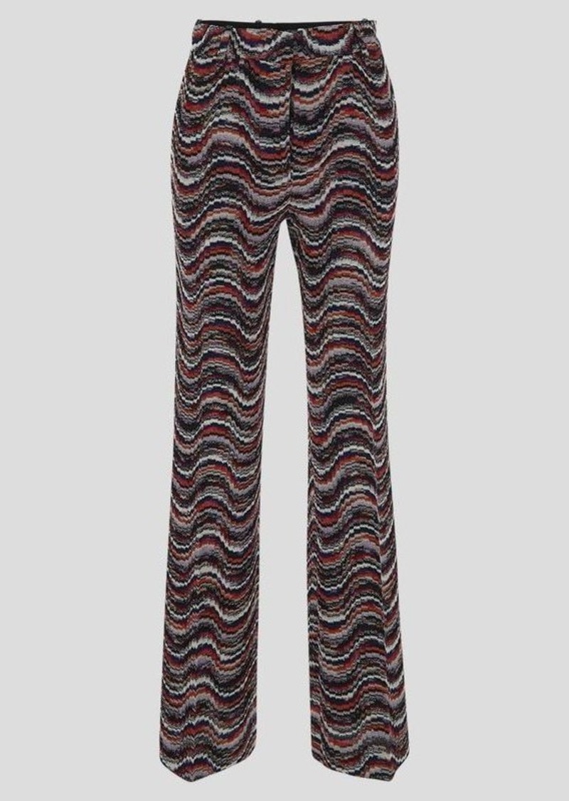 MISSONI Waves pattern high waist trousers