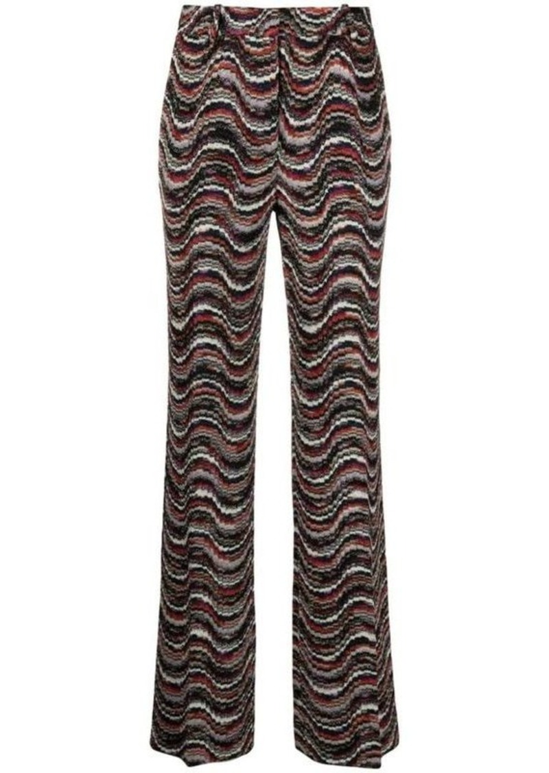MISSONI Waves pattern high waist trousers