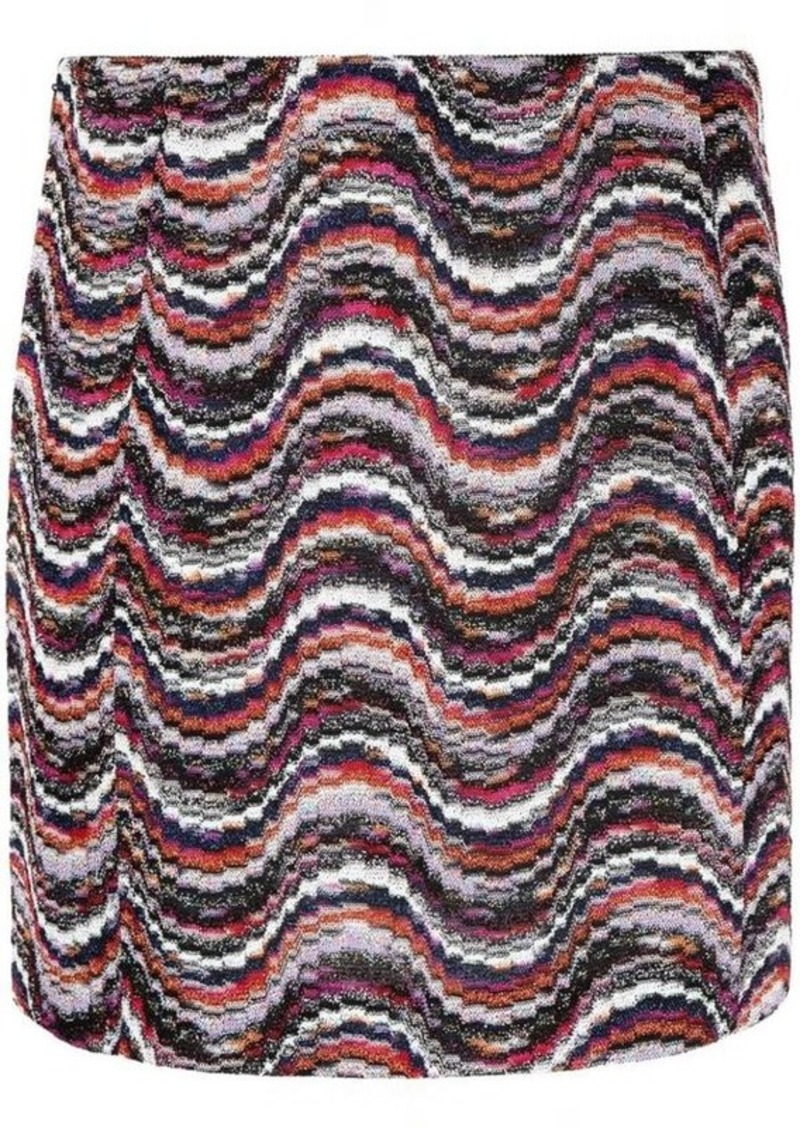 MISSONI Waves pattern mini skirt