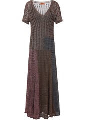 Missoni - Color-block metallic cable-knit midi dress - Metallic - IT 40