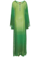 Missoni Woman Metallic Crochet-knit Maxi Dress Green