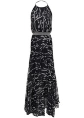 Missoni Woman Metallic Crochet-knit Halterneck Maxi Dress Black