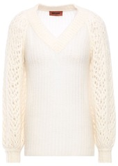 Missoni Woman Open-knit Alpaca-blend Sweater Ivory